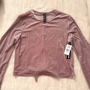 Design Lab Velvet Pink Long Sleeve Top